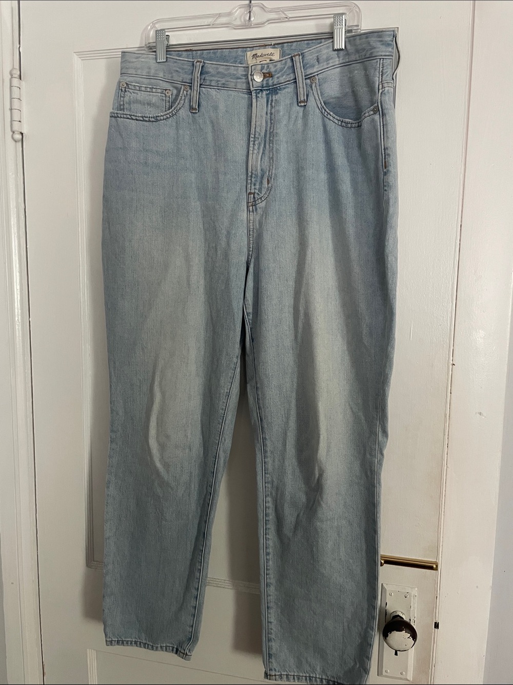 Madewell Light Wash Straight Leg Jeans